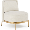 Buy Designer Armchair - Upholstered in Bouclé Fabric - Sabah White 61015 at MyFaktory